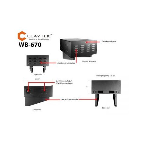 ארון שרתים Claytek WB670 למכירה , 3 image