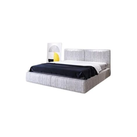 מיטה זוגית מיטה זוגית מפוארת מרופדת בד קטיפה דגם גריזלי PandaStyle למכירה , 2 image