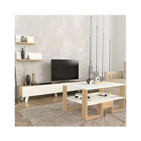 מזנון סט מזנון טלוויזיה ושולחן דגם קרולינה Geva Design למכירה , 2 image