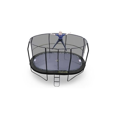 טרמפולינה אובלית שחורה 4.0*2.7 מטר Jumpking למכירה 