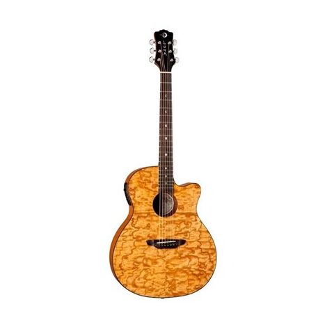 גיטרה אקוסטית מוגברת LUNA GUITARS Gypsy Quilt Ash A/E - Gloss Natural gyp e qa gn למכירה , 2 image