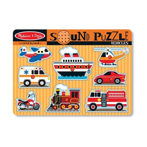 725 פאזל צלילים מעץ כלי תחבורה Melissa & Doug למכירה , 2 image