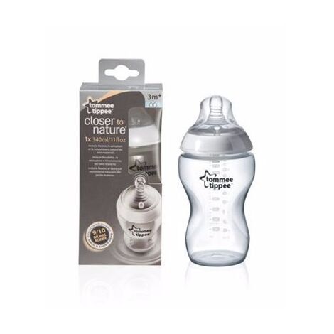 Tommee Tippee Closer To Nature 340ml 3 Month Clear למכירה , 3 image