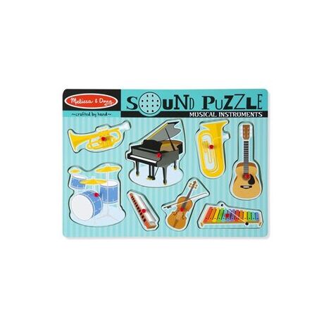 732 Musical Instruments Sound Puzzle 8 Pieces Melissa & Doug למכירה 