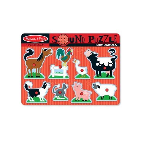 פאזל צלילים מעץ חיות החווה 726 Melissa & Doug למכירה , 2 image