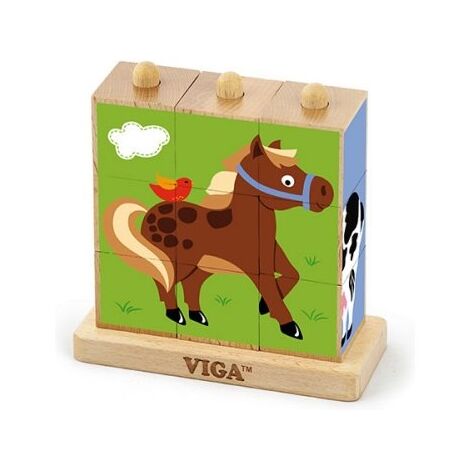 50833 Stacking cube puzzle - Farm Animals viga למכירה , 2 image