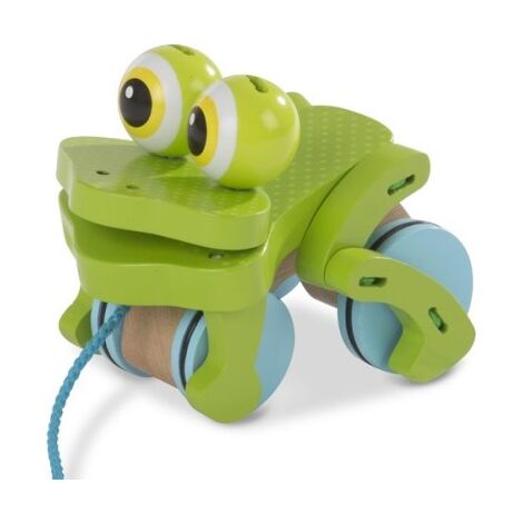 3205 First Play Frolicking Frog Wooden Pull Toy Melissa & Doug למכירה , 2 image