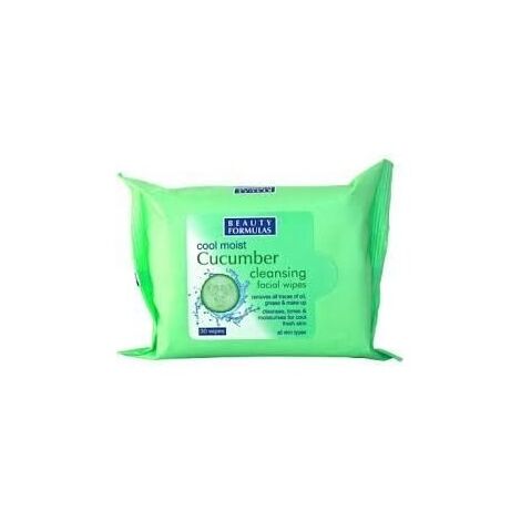 מגבונים Cucumber Cleansing Facial Wipes 30 Pieces Beauty Formulas למכירה , 2 image
