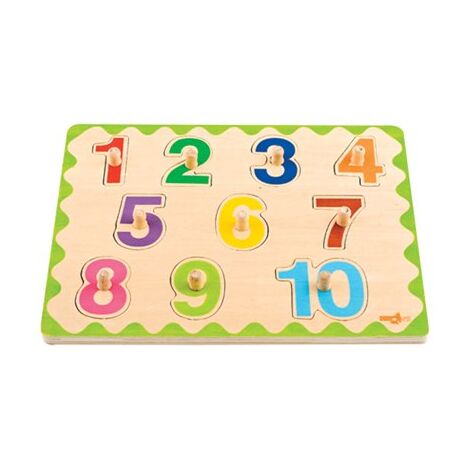 16075 פאזל כפתור אחד עד עשר Pit Toys למכירה 
