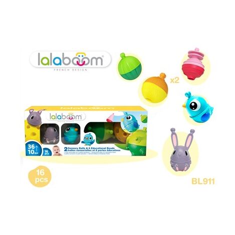 חרוזי התפתחות וכדורים תחושתיים - 16 חלקים Lalaboom למכירה , 4 image