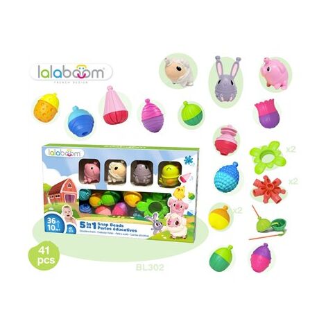 חרוזי התפתחות וחיות חווה - 41 חלקים Lalaboom למכירה , 2 image
