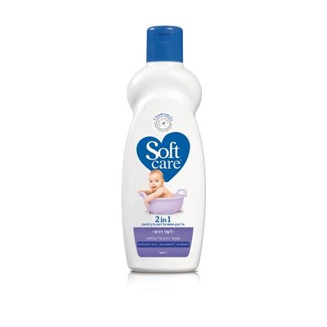 2in1 אל סבון ושמפו אל דמע עדין לעור רגיש 1 ליטר Soft Care למכירה , 2 image