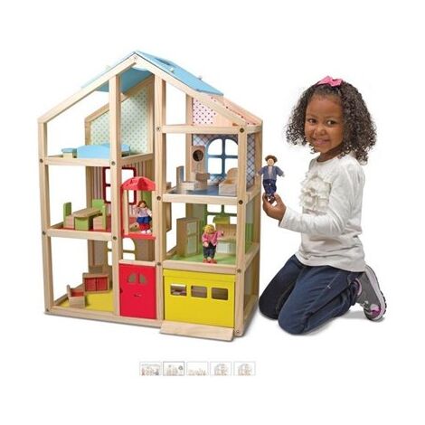 Melissa & Doug 2462 Hi-Rise Wooden Dollhouse and Furniture Set למכירה , 4 image