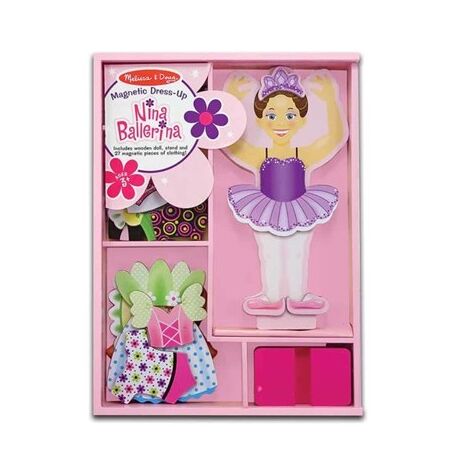 משחק Nina Ballerina Magnetic Dress-Up Set משחק הלבשה נינה בלרינה Melissa & Doug למכירה 