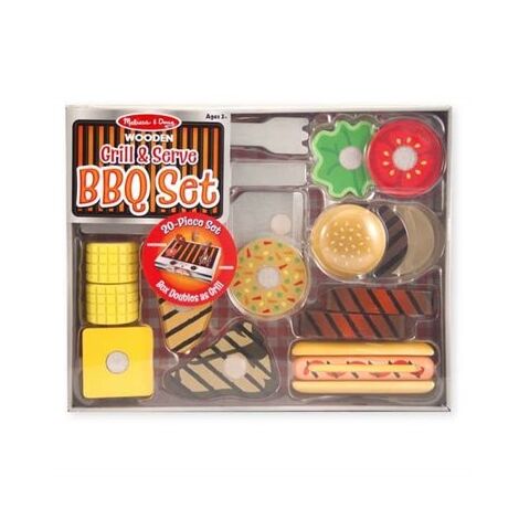 Melissa & Doug 9280 Wooden Grill & Serve BBQ Set למכירה , 2 image