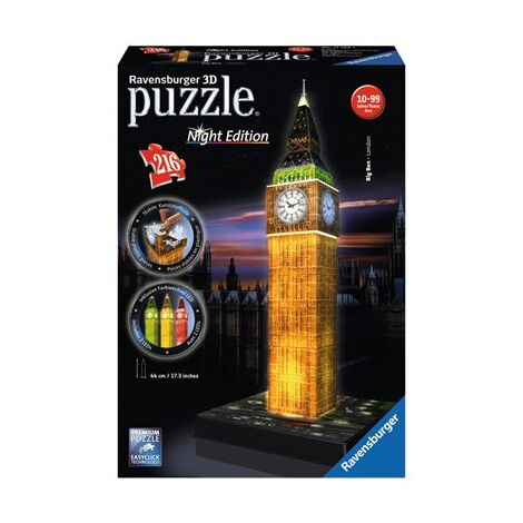 פאזל Big Ben Night Edition 3D Puzzle 216 חלקים Ravensburger למכירה , 3 image