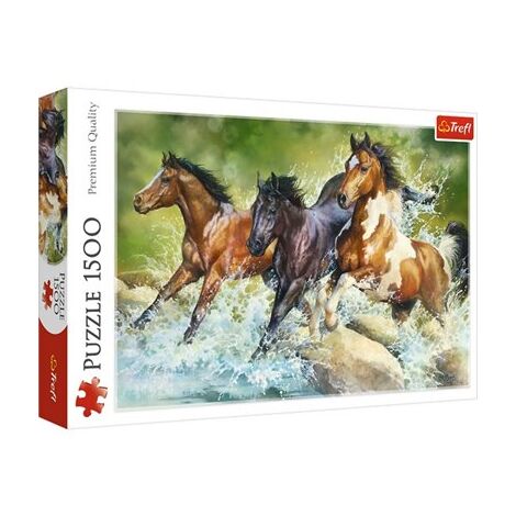 פאזל Three wild horses 1500 26148 חלקים Trefl למכירה 