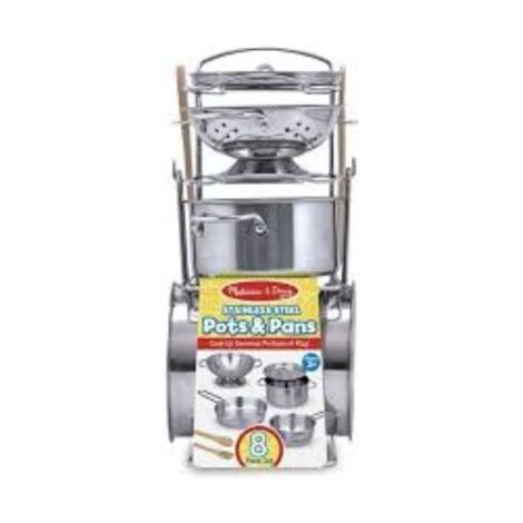 Melissa & Doug 4265 Let's Play House! Stainless Steel Pots & Pans Play Set למכירה , 2 image