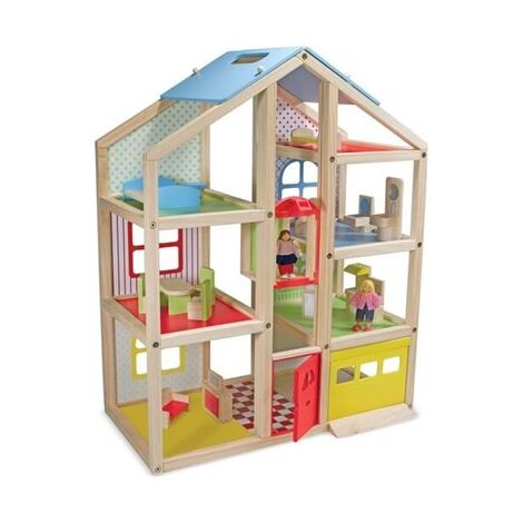 Melissa & Doug 2462 Hi-Rise Wooden Dollhouse and Furniture Set למכירה , 3 image