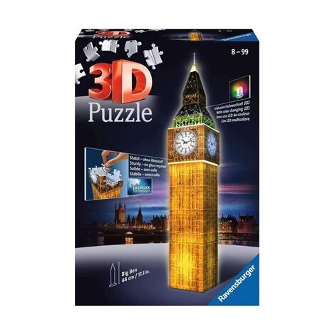 פאזל Big Ben Night Edition 3D Puzzle 216 חלקים Ravensburger למכירה , 2 image