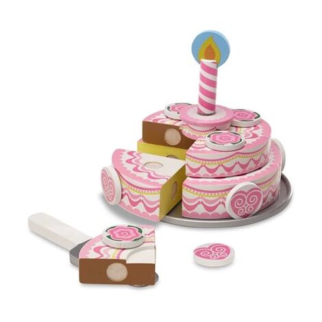 Melissa & Doug 4069 Triple-Layer Party Cake - Wooden Play Food למכירה , 2 image