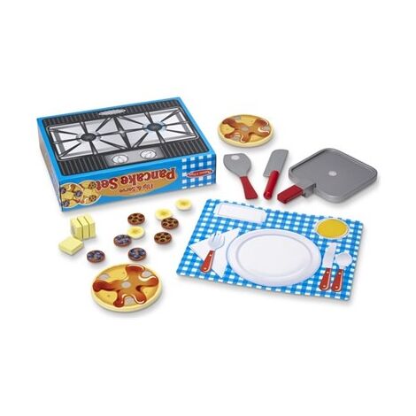 Melissa & Doug 9342 Flip & Serve Pancake Set - Wooden Play Food למכירה 