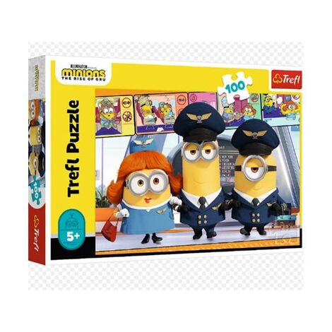 פאזל Minions at the airport 100 16390 חלקים Trefl למכירה , 2 image