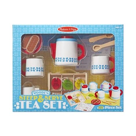Melissa & Doug 9843 Wooden Steep & Serve Tea Set למכירה , 3 image