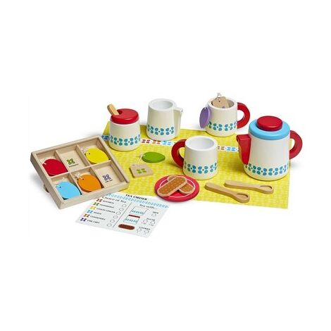 Melissa & Doug 9843 Wooden Steep & Serve Tea Set למכירה , 2 image