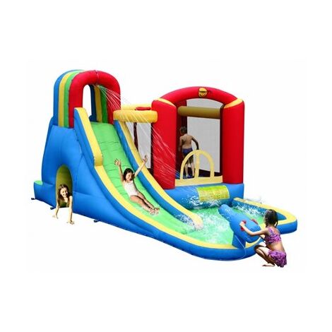 מתקן קפיצה 9047N מתקן מים מתנפח הכולל תותח מים happy hop למכירה 
