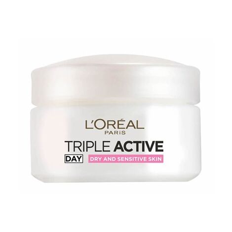 Triple Active Day For Dry&sensitive Skin And Eye Cream L'oreal 24h Moisturizing Loreal למכירה , 2 image