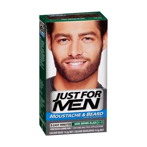 M45 Moustache And Beard Hair Color Dark Brown-Black Just For Men למכירה , 2 image