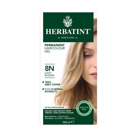 8N צבע טבעי לשיער גוון בלונד בהיר Herbatint למכירה , 2 image