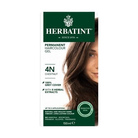 4N צבע טבעי לשיער גוון חום ערמוני Herbatint למכירה , 2 image