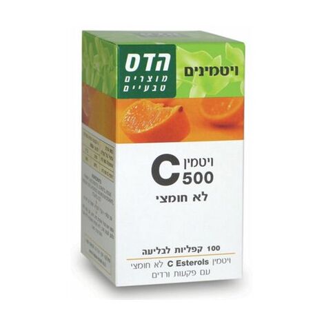 ויטמין Vitamin C 500 100 Cap לא חומצי Floris/Hadas למכירה 