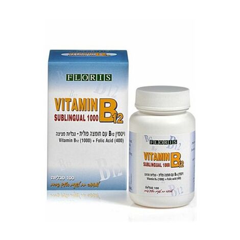 ויטמין Floris/Hadas Vitamin B12 + Folic Acid 100 Cap למכירה , 2 image