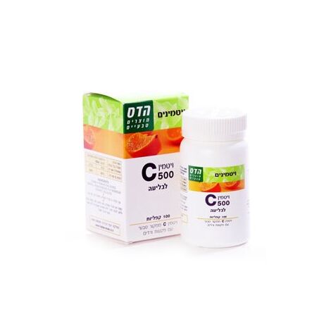 ויטמין Vitamin C 500 100 Cap לבליעה עם פקעות ורדים Floris/Hadas למכירה 