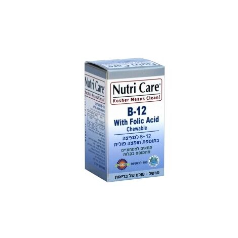 ויטמין Nutri Care Vitamin B12 100 Cap Folic Acid למכירה , 2 image