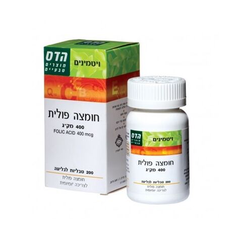 ויטמין Floris/Hadas Folic Acid 400mcg 200 Cap למכירה 