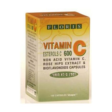 ויטמין Vitamin C 600mg 100 Cap לא חומצי Floris/Hadas למכירה , 3 image