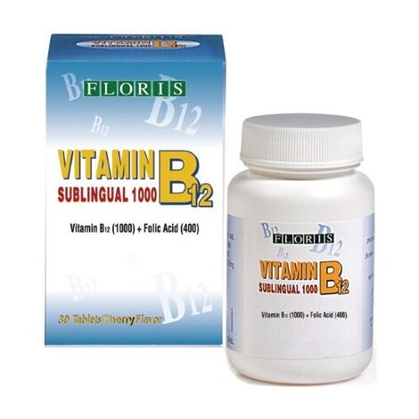 ויטמין Vitamin B12 1000mg 30 טבליות Floris/Hadas למכירה 
