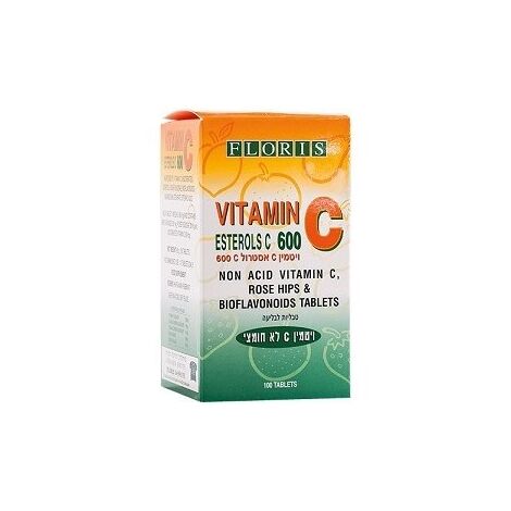 ויטמין Vitamin C 600mg 100 Cap לא חומצי Floris/Hadas למכירה , 4 image