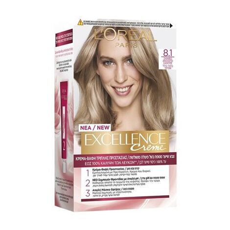 אקסלנס בלונד בהיר מס' 8.1 Loreal למכירה 