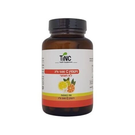 ויטמין לא חומצי Vitamin C 500mg 90 Caps Tinctura Tech למכירה , 2 image