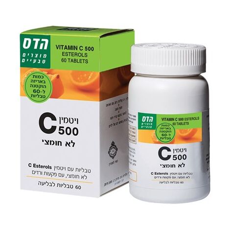 ויטמין לא חומצי Vitamin C 500 60 Tabs Floris/Hadas למכירה 