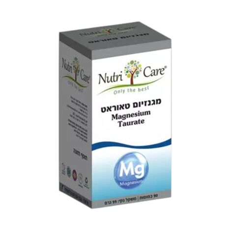 Nutri Care מגנזיום טאוראט 75 מ"ג 90 כמוסות למכירה 