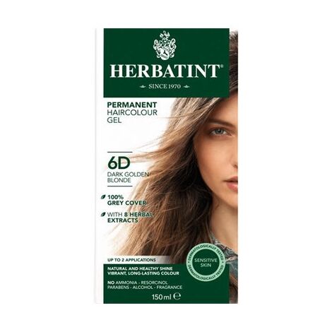 6D צבע טבעי לשיער גוון בלונד מוזהב כהה Herbatint למכירה , 2 image
