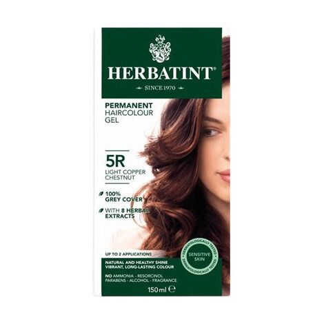 5R צבע טבעי לשיער גוון נחושת ערמוני בהיר Herbatint למכירה , 2 image