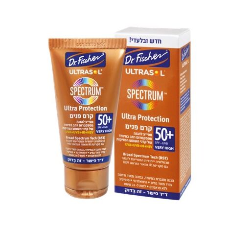 Dr. Fischer אולטרסול ספקטרום קרם פנים +SPF50 50 מ"ל למכירה 