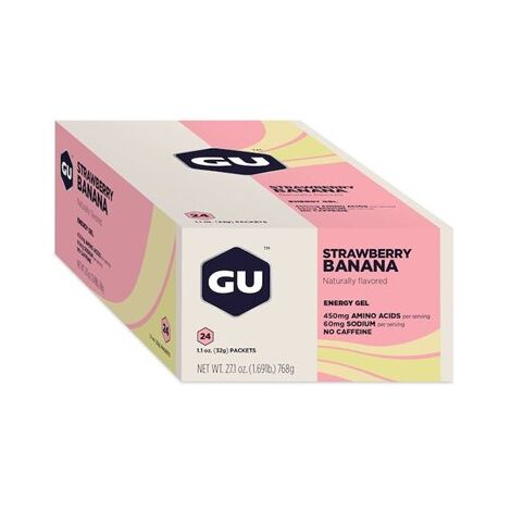 ג'ל אנרגיה תות בננה מארז 24*32 גרם GU Energy למכירה 